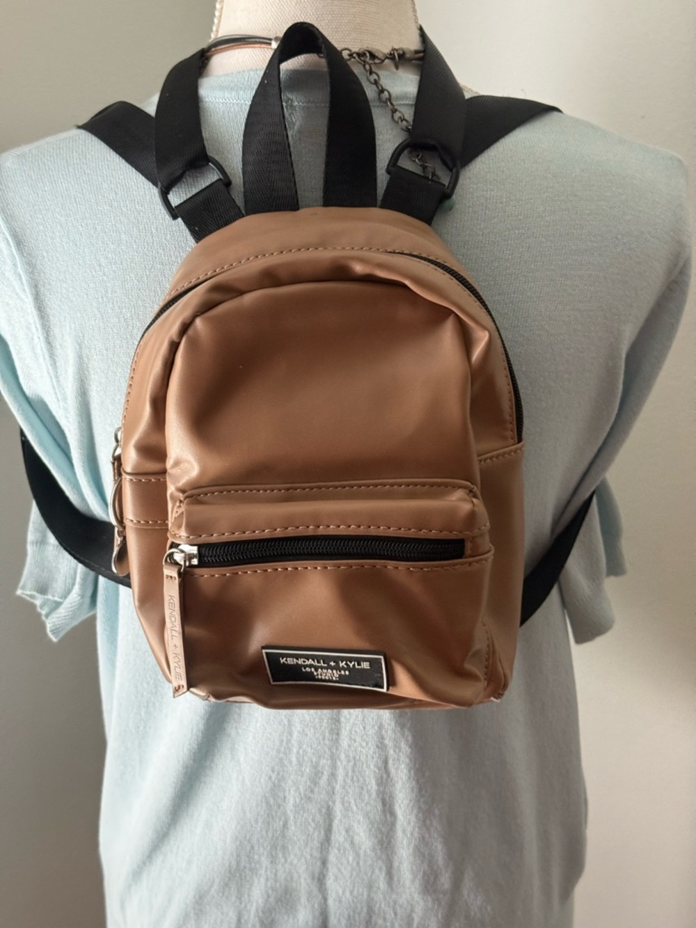 Kendall & Kylie Tan Faux Leather Mini Backpack